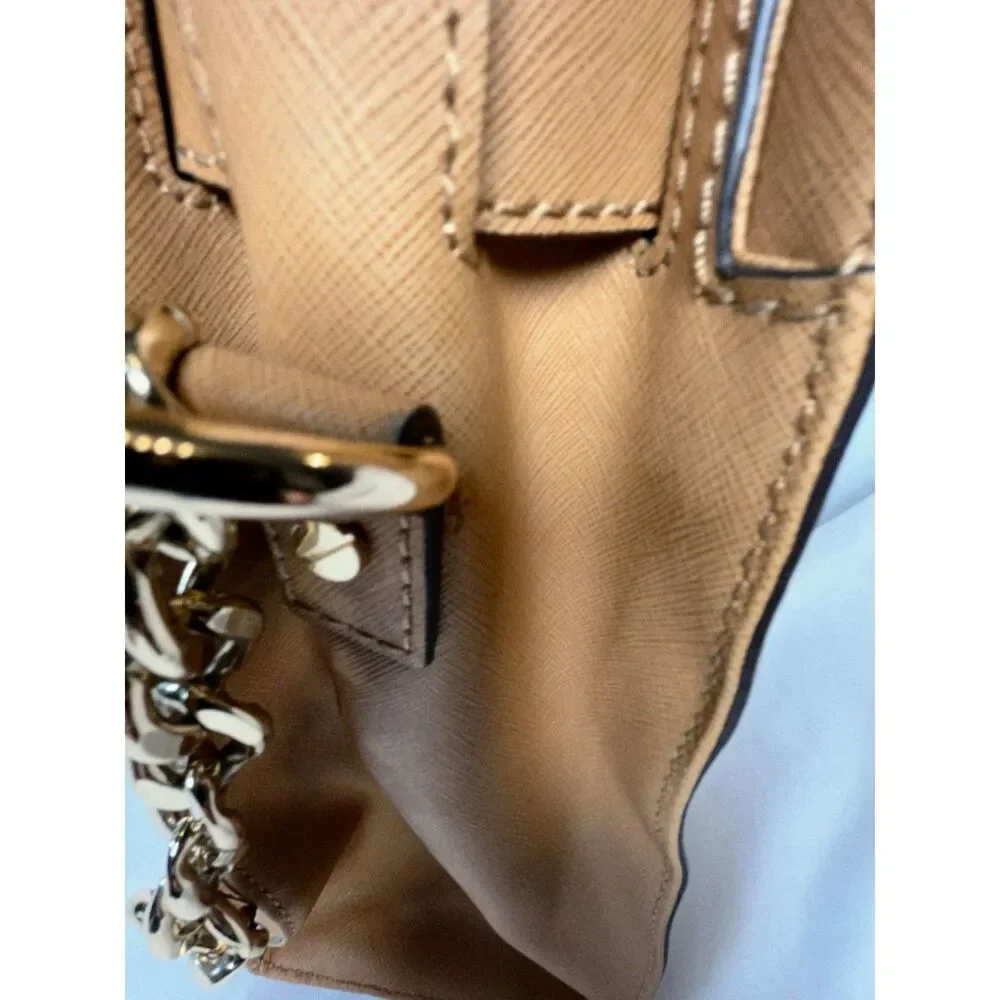 Michael Kors Hamilton Saffiano Leather Medium Satchel Handbag W/ Shoulder Strap